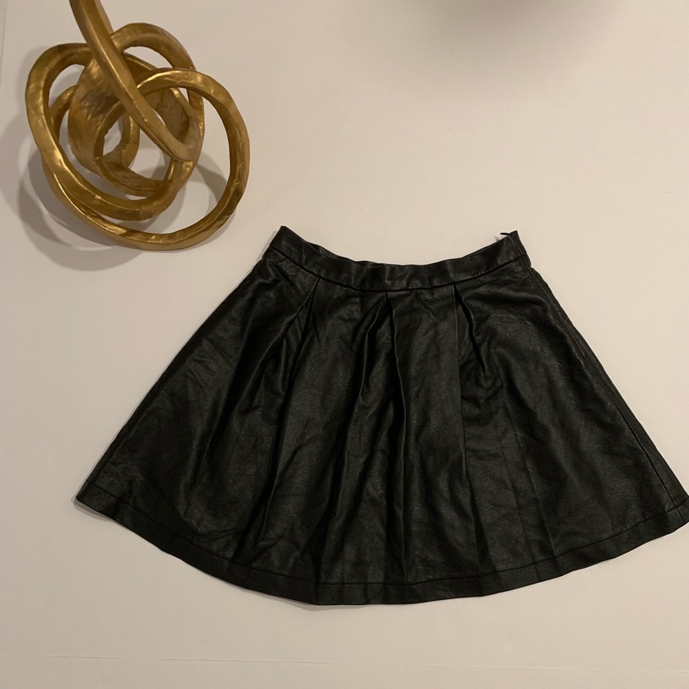 FrenchConnection Leather Circle Skirt